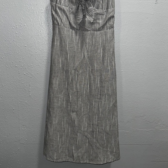 Love + Harmony Gray Striped Midi Dress - Picture 1 of 6